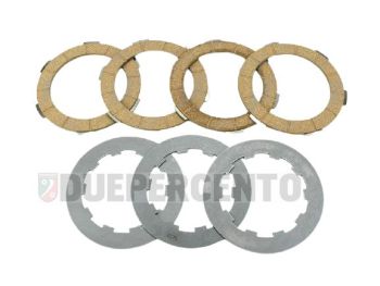 Dischi frizione NEWFREN, 4 dischi in sughero, 3 infradischi per Lambretta 125 LI/Special/GP/DL/150 LI/Special/SX/GP/DL/175 TV 2°-3°/200 TV/S
