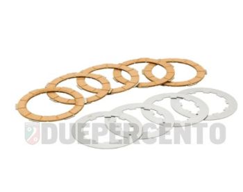 Dischi frizione NEWFREN, 5 dischi in sughero, 4 infradischi per Lambretta 125 LI/Special/GP/DL/150 LI/Special/SX/GP/DL/175 TV 2°-3°/200 TV/S