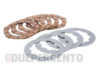 Dischi frizione NEWFREN, 5 dischi in sughero rosso, 4 infradischi per Lambretta 125 LI/Special/GP/DL/150 LI/Special/SX/GP/DL/175 TV 2°-3°/200 TV/S