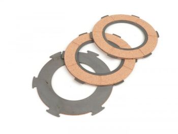 Dischi frizione BGM Pro per frizione 6 molle, 3 dischi sughero, per Vespa PX125-150/ GTR/ TS/ Sprint/ GL/ VNB/ VBA/ LML125-150
