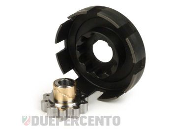 Cestello e boccolo BGM Superstrong Touring ultralube per frizioni 10 molle e dischi frizione con dente da 14mm per Vespa PX200/ PE/ COSA/ T5/ MY/ LUSSO