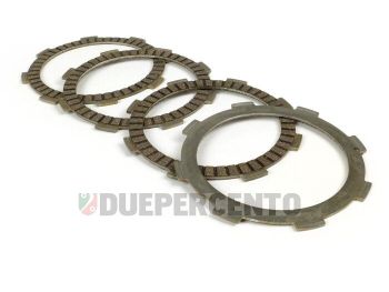Dischi frizione BGM Pro tipo Honda CR80 per frizione 10 molle Superstrong CR, CR 2.0 Ultralube, 4 dischi sinterizzati dente da 16mm, per Vespa PX125-200 E/ '98/ MY/ '11/ Cosa
