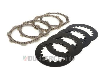 Dischi frizione BGM Pro tipo Honda CR80 per frizione 10 molle Superstrong CR, CR 2.0 Ultralube, 4 dischi sinterizzati dente da 16mm, 4 infradischi per Vespa PX125-200 E/ '98/ MY/ '11/ Cosa