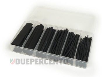 Serie tubi termoretrattili 100 pezzi- nero - Ø=1,5mm, 2,5mm, 4,0mm, 6,0mm, 10mm, 13mm