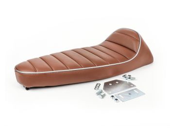 Sella FASTBACK 2.0, colore marrone con bordo grigio per Vespa PK S/ PK XL