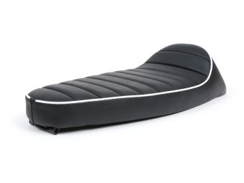 Sella FASTBACK 2.0, colore nero con bordo bianco per Vespa 50/ 50 Special/ Et3/ Primavera