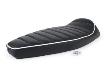 Sella FASTBACK 2.0, colore nero con bordo bianco per Vespa GTR/ TS/ Sprint/ VBA/ PX125-150/ PE200/ MY