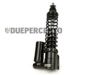 Ammortizzatore anteriore BGM PRO SC/F16 COMPETITION, 240mm, corpo nero, molla nera per Vespa PX125-200/ P200E/ Arcobaleno/ `98/ MY/ `11/ T5