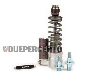 Ammortizzatore anteriore BGM PRO SC/F16 COMPETITION, 195mm + 205mm TITANIO/GRIGIO per Vespa PK/ HP/ Rush / XL/ XL2