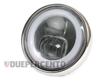 Fanale anteriore completo Ø 115 mm led HighPower MOTO NOSTRA per conversione Vespa ET3/ primavera/ Super/ VNB/ VBA/ VBB/ GS150 / GS160/ lambretta LI/ TV