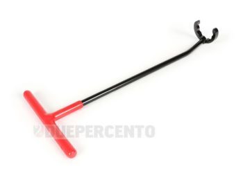 Chiave rubinetto benzina BGM, piegato a gomito per montaggio/smontaggio rubinetto benzina, Vespa 50/ 50 special/ ET3/ PX125-200/ P200E/ T5/ GTR/ TS/ Sprint
