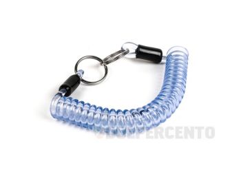 Portachiavi MOTO NOSTRA in gomma a spirale 150mm blu