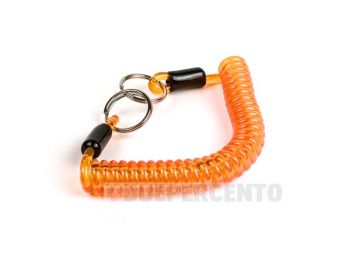 Portachiavi MOTO NOSTRA in gomma a spirale 150mm arancione