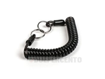 Portachiavi MOTO NOSTRA in gomma a spirale 150mm nero
