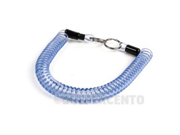 Portachiavi MOTO NOSTRA in gomma a spirale 300mm blu