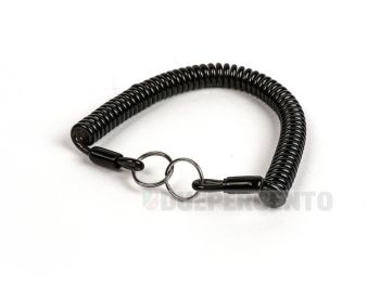 Portachiavi MOTO NOSTRA in gomma a spirale 300mm nero