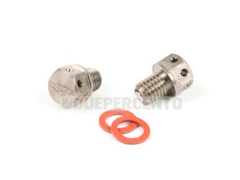Kit viti tappo olio motore M8x8mm BGM testa esagonale - magnetica