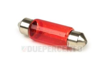Lampadina siluro 6V 5W - 11x36 luce posizione rossa fanale posteriore
