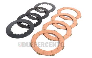 Dischi frizione BGM ORIGINAL per frizioni 8 molle, 4 dischi sughero,4 infradischi per Vespa PX125-200/ GTR/ TS P200E/ Cosa200/ Rally180-200/ T5