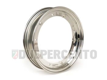 Cerchio in acciaio inox lucidato BGM PRO 2.10-10 scomponibile verniciato grigio per Vespa 50/ 50 special/ ET3/ PX125-200/ P200E/ Rally 180-200/ T5/ GTR/ TS/ Sprint