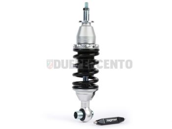 Ammortizzatore anteriore BGM PRO SC/F1 SPORT, corpo argento, molla nera, 200mm per Vespa 50/ 50 Special/ ET3/ Primavera