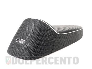Sella SC ANCELLOTTI, colore nero con bordo bianco per Vespa PX125-200/ P200E/ Arcobaleno/ '98/ MY
