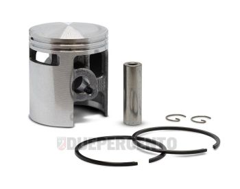 Pistone MALOSSI d.43 mm, A, 2 segmenti, spinotto da 10 per PIAGGIO CIAO/ PX/ SI/ Bravo/ Superbravo/ Grillo/ Boss