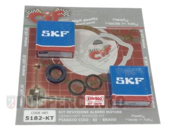 Kit revisione SKF / CORTECO albero motore per PIAGGIO CIAO/ PX/ SI/ Bravo/ Superbravo/ Grillo/ Boss