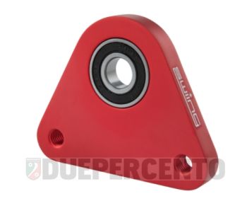 Flangia supporto asse ruota posteriore SWIING rossa per PIAGGIO CIAO/ PX/ SI/ Bravo/ Superbravo/ Grillo/ Boss