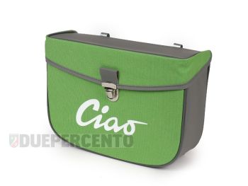 Borsa porta oggetti laterale MOTO NOSTRA, grigio / verde per PIAGGIO CIAO/PX/SC