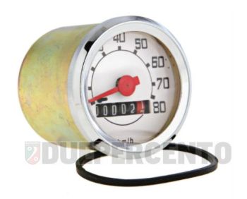 Contachilometri Ø=52mm RMS Classic scala 80km/h, per Vespa 50 N/L/R/S/90 adatto anche per PIAGGIO CIAO/SI/Bravo/Grillo/Boxer