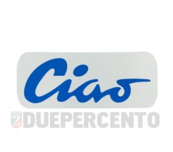 Targhetta serbatoio "ciao" blu, per PIAGGIO CIAO/SC