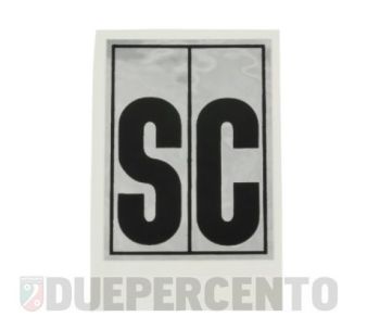 Targhetta SC parafango posteriore per PIAGGIO CIAO SC