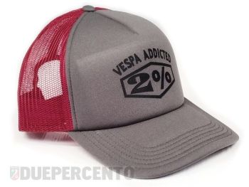 Cappellino trucker grigio/rosso VESPA ADDICTED