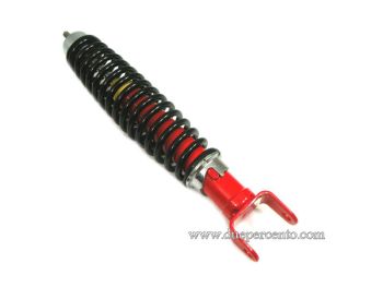 Ammortizzatore posteriore CARBONE corpo ROSSO molla NERA per Vespa 50/ ET3/ Primavera/ PX125-200/ P200E/ T5