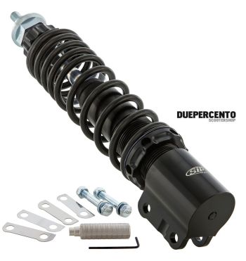 Ammortizzatore anteriore SIP PERFORMANCE 2.0, 240mm, nero per Vespa PX125-200/ P200E/ Arcobaleno/ `98/ MY/ `11/ T5