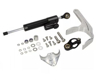 Ammortizzatore sterzo CTP nero incluso supporto per Vespa 150 VBB/ VBA