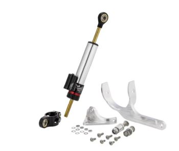 Ammortizzatore sterzo CTP nero/ argento incluso supporto per Vespa 125 GTR/150 Sprint V/ 180-200 Rally