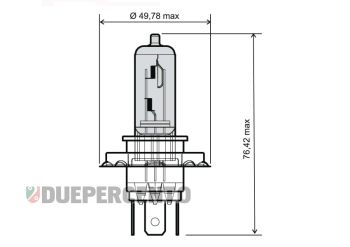 Lampadina biluce alogena 12V 60/55W H4 per parabola per Vespa PX-MY