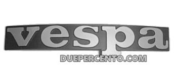 Targhetta "Vespa" per scudo anteriore, Vespa PX125-200/ P200E/ Arcobaleno