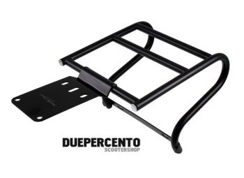 Portapacchi / Portabauletto posteriore nero opaco per Vespa PX125-200/ P200E / Arcobaleno/ '98/ MY/ '11