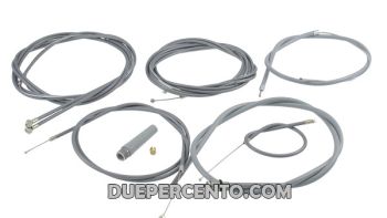 Kit cavi e guaine grigie in teflon RMS per Lambretta LI