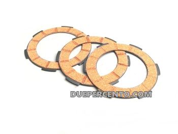 Dischi frizione FERODO per frizione monomolla, 3 dischi sughero, per Vespa 50/ 50 Special/ ET3/ Primavera/ PK50-125