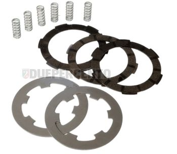 Dischi frizione FERODO 2.0 per frizione 6 molle, 3 dischi sughero, 2 infradischi, 6 molle per Vespa PK50/ S/ SS/ XL/ XL2/ FL/ HP/ N/ Rush/Ape