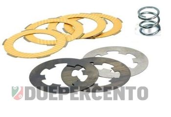 Dischi frizione FERODO RACE per frizione monomolla, 4 dischi sinterizzati, 3 infradischi, 1 molla rinforzata per Vespa 50/ 50 Special/ ET3/ Primavera/ PK50-125