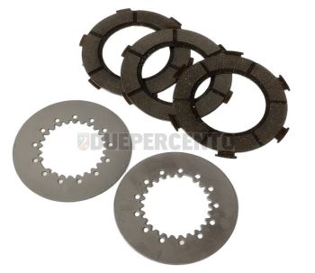 Dischi frizione FERODO 2.0 per frizioni 6 molle, 3 dischi sughero, 2 infradischi per Vespa PX125-150/ Lusso/ MY/ GTR/ TS/ Sprint Veloce
