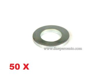 Rondella piana M7, zincata, 50 pz, per prigionieri carter motore Vespa