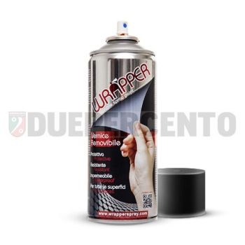 Bomboletta vernice rimovibile Wrapper Nero Opaco ml 400