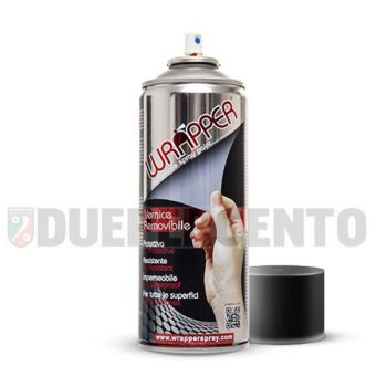 Bomboletta vernice rimovibile Wrapper Nero Opaco Metallizzato ml 400