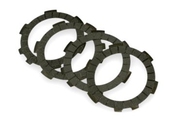 Dischi frizione EVOK "Iron Clutch" per frizione monomolla, 4 dischi sughero racing, per Vespa 50/ 50 Special/ ET3/ Primavera/ PK50-125